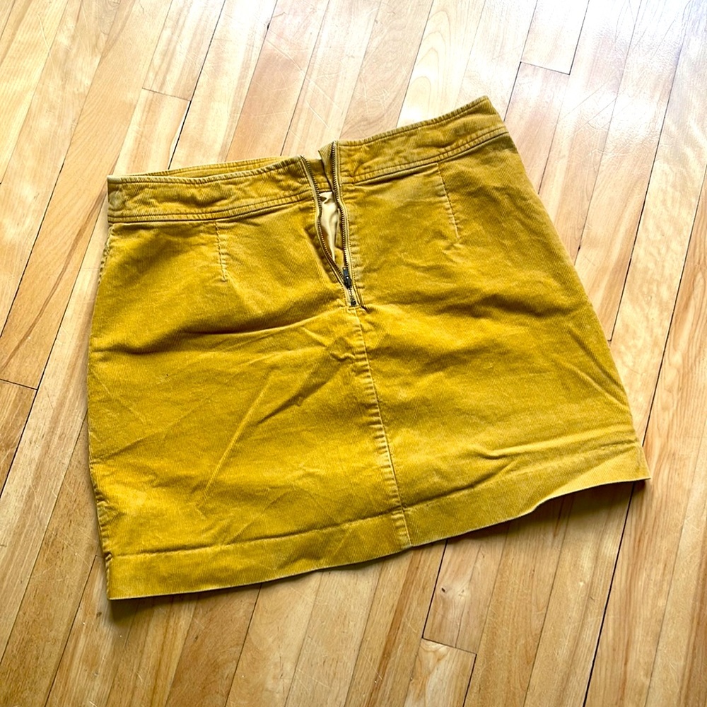 Jcrew - Mustard colored corduroy skirt size 12